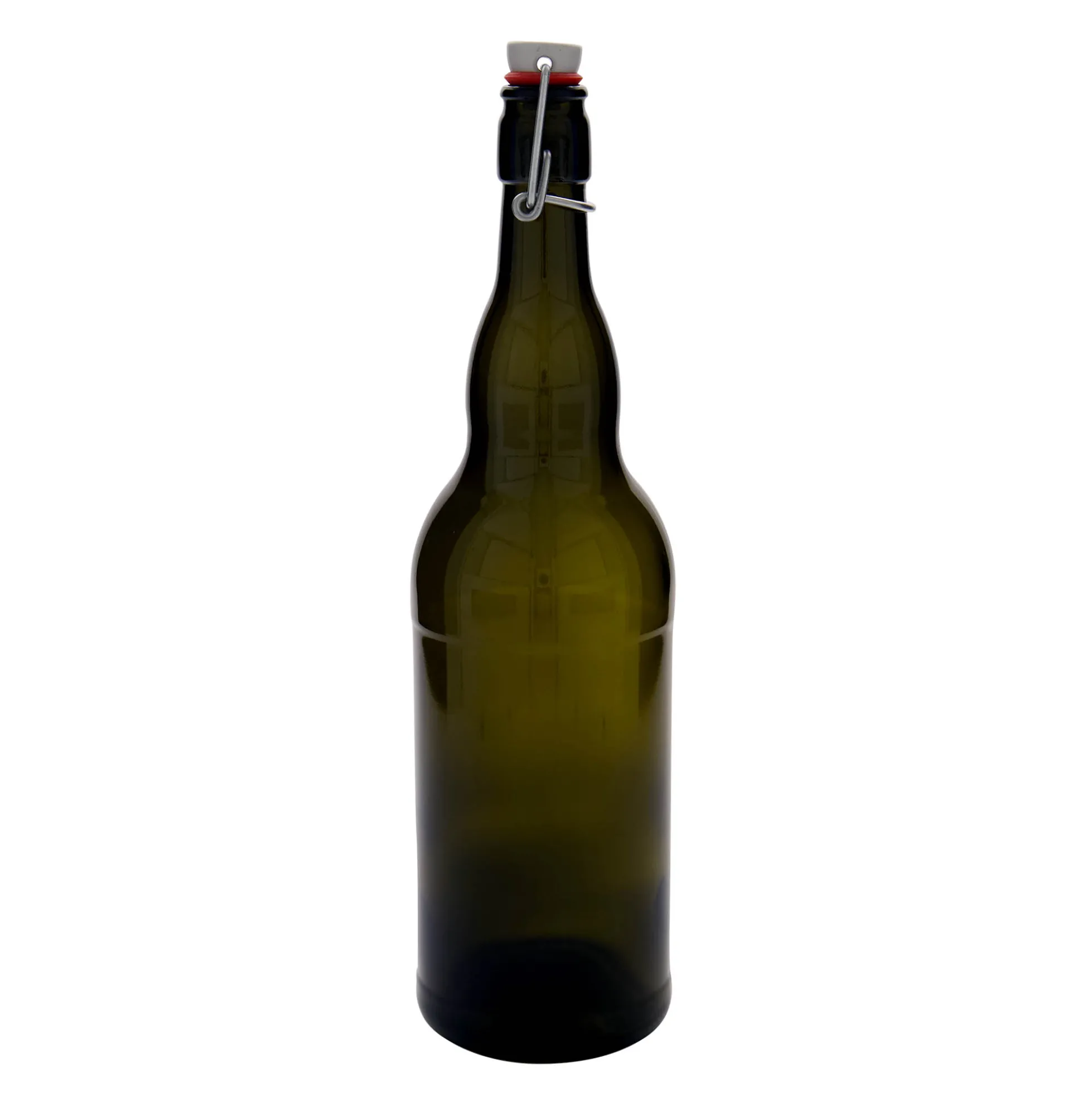 Bottiglia di birra 1.000 ml Belgio, vetro, verde antico, bocca: chiusura a leva