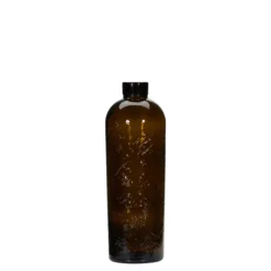 Bottiglia di vetro artigianale da 700 ml 'Natural', marrone, bocca: sughero