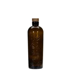 Bottiglia di vetro artigianale da 700 ml 'Natural', marrone, bocca: sughero