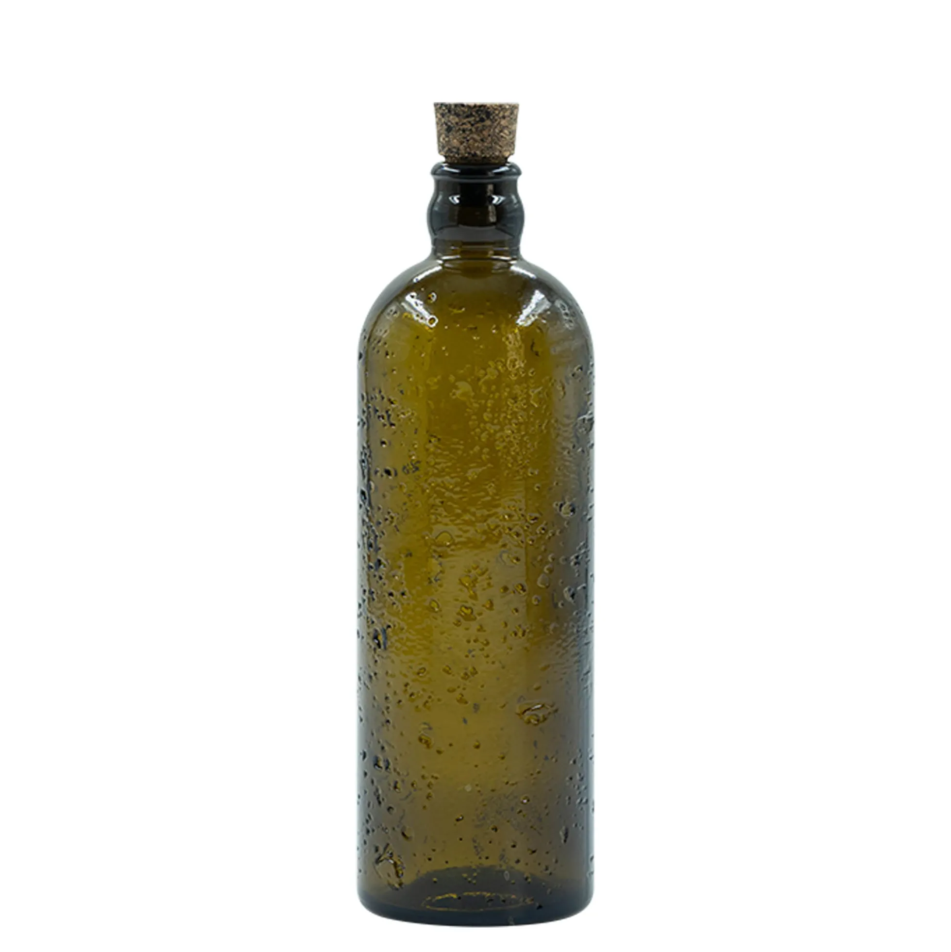 Bottiglia di vetro artigianale da 500 ml 'Bobber Jr', marrone, bocca: sughero
