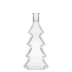 Bottiglia di vetro da 200 ml 'Albero di Natale', bocca: tappo di sughero