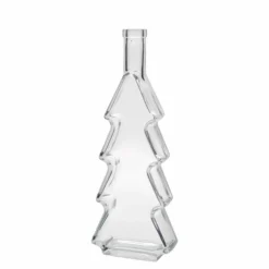 Bottiglia di vetro da 500 ml 'Albero di Natale', bocca: tappo di sughero