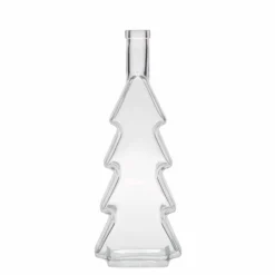 Bottiglia di vetro da 500 ml 'Albero di Natale', bocca: tappo di sughero