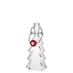 Bottiglia di vetro da 40 ml 'Albero di Natale', bocca: chiusura a gancio