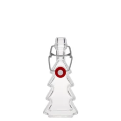 Bottiglia di vetro da 40 ml 'Albero di Natale', bocca: chiusura a gancio