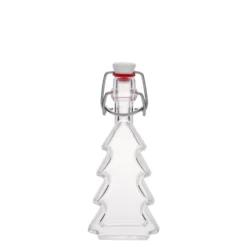Bottiglia di vetro da 40 ml 'Albero di Natale', bocca: chiusura a gancio