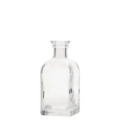 Bottiglia di vetro da 100 ml Apotheker Carré, quadrata, bocca: tappo di sughero