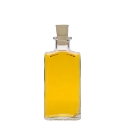 Bottiglia di vetro da 250 ml Apotheker Carré, quadrata, bocca: sughero