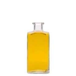 Bottiglia di vetro da 250 ml Apotheker Carré, quadrata, bocca: sughero