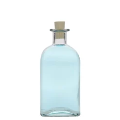 Bottiglia di vetro da 500 ml Apotheker Carré, quadrata, bocca: sughero