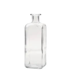 Bottiglia di vetro da 500 ml Apotheker Carré, quadrata, bocca: sughero