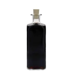 Bottiglia di vetro da 500 ml Apotheker Carré, quadrata, bocca: sughero