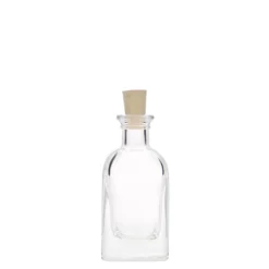 Bottiglia di vetro da 40 ml Apotheker Carré, quadrata, bocca: sughero