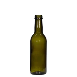 Bottiglia di vetro da 250 ml 'Bordeaux', verde antico, bocca: PP 28