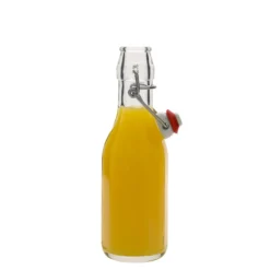 Bottiglia di vetro da 250 ml 'Bravo', decagonale, bocca: chiusura a leva