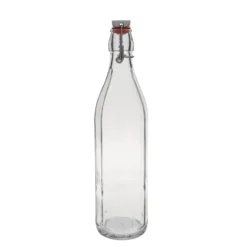 Bottiglia di vetro da 750 ml 'Bravo', a dieci lati, bocca: chiusura a leva