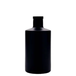 Bottiglia di vetro da 500 ml 'Caroline', nera, bocca: sughero