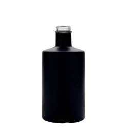 Bottiglia di vetro da 500 ml 'Caroline', nera, bocca: GPI 33