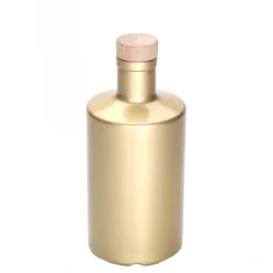Bottiglia di vetro da 500 ml 'Caroline', oro, bocca: sughero