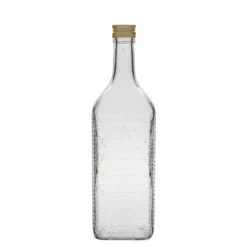 Bottiglia di vetro da 700 ml 'Caruso', rettangolare, bocca: PP 31,5