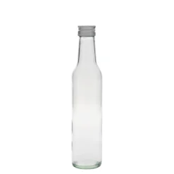 Bottiglia di vetro da 250 ml 'Cilindrica', bocca: PP 28