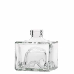 Bottiglia di vetro da 200 ml 'Cocolores', quadrata, bocca: sughero