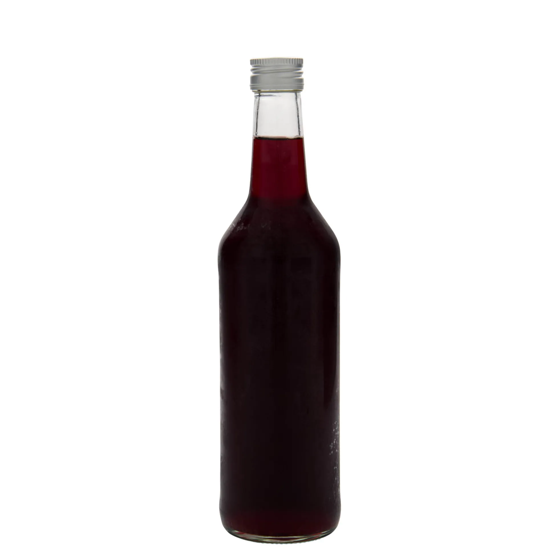 Bottiglia di vetro da 500 ml, collo dritto, bocca: PP 28