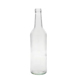 Bottiglia di vetro da 500 ml, collo dritto, bocca: PP 28