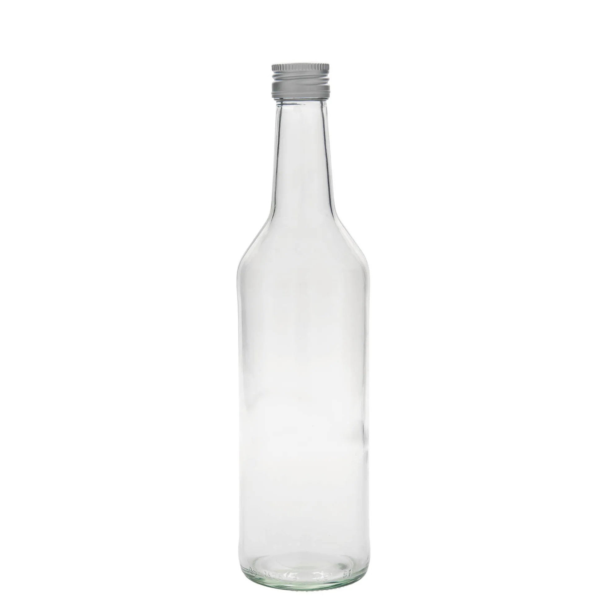 Bottiglia di vetro da 500 ml, collo dritto, bocca: PP 28