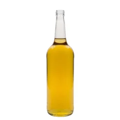 Bottiglia di vetro da 1.000 ml, collo dritto, bocca: PP 28