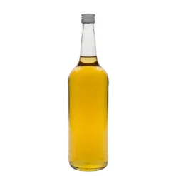 Bottiglia di vetro da 1.000 ml, collo dritto, bocca: PP 28