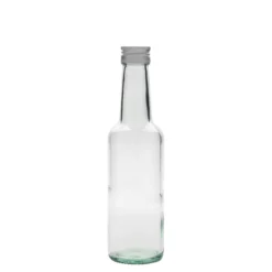 Bottiglia di vetro da 250 ml con collo dritto, bocca: PP 28