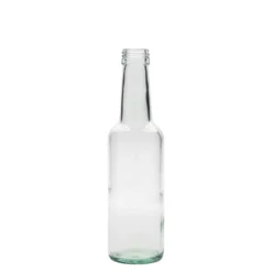Bottiglia di vetro da 250 ml con collo dritto, bocca: PP 28