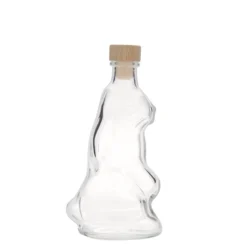Bottiglia di vetro da 200 ml 'Coniglio', bocca: tappo di sughero