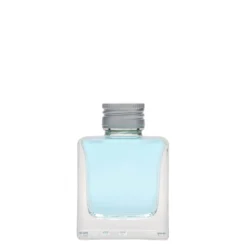 Bottiglia di vetro da 100 ml 'Cube', quadrata, bocca: PP 28