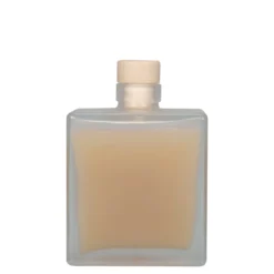 Bottiglia di vetro da 500 ml 'Cube', quadrata, ghiacciata, bocca: sughero
