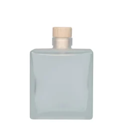 Bottiglia di vetro da 500 ml 'Cube', quadrata, ghiacciata, bocca: sughero