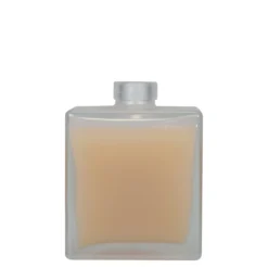 Bottiglia di vetro da 500 ml 'Cube', quadrata, ghiacciata, bocca: sughero