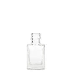 Bottiglia di vetro da 50 ml 'Cube', quadrata, bocca: PP 24
