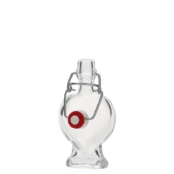 Bottiglia di vetro da 40 ml 'Cuore', bocca: chiusura a leva