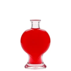 Bottiglia di vetro da 200 ml 'Cuore', bocca: tappo di sughero