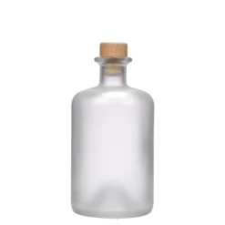 Bottiglia di vetro da 500 ml, da farmacista, ghiacciata, bocca: sughero