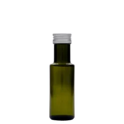 Bottiglia di vetro da 100 ml 'Dorica', verde antico, bocca: PP 31,5