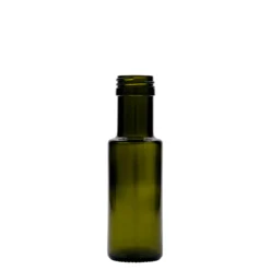 Bottiglia di vetro da 100 ml 'Dorica', verde antico, bocca: PP 31,5