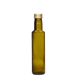 Bottiglia di vetro da 250 ml 'Dorica', verde antico, bocca: PP 31,5
