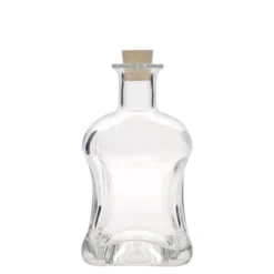 Bottiglia di vetro da 500 ml 'Dublin', quadrata, bocca: sughero