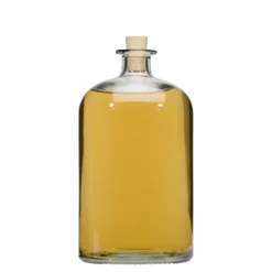 Bottiglia di vetro da 1.000 ml 'Dundee', ovale, bocca: tappo di sughero