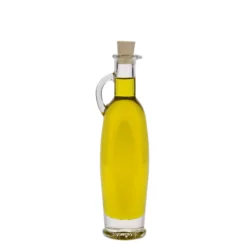 Bottiglia di vetro da 100 ml 'Eleganta', ovale, bocca: tappo in sughero