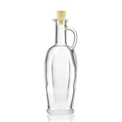 Bottiglia di vetro da 250 ml 'Eleganta', ovale, bocca: tappo di sughero