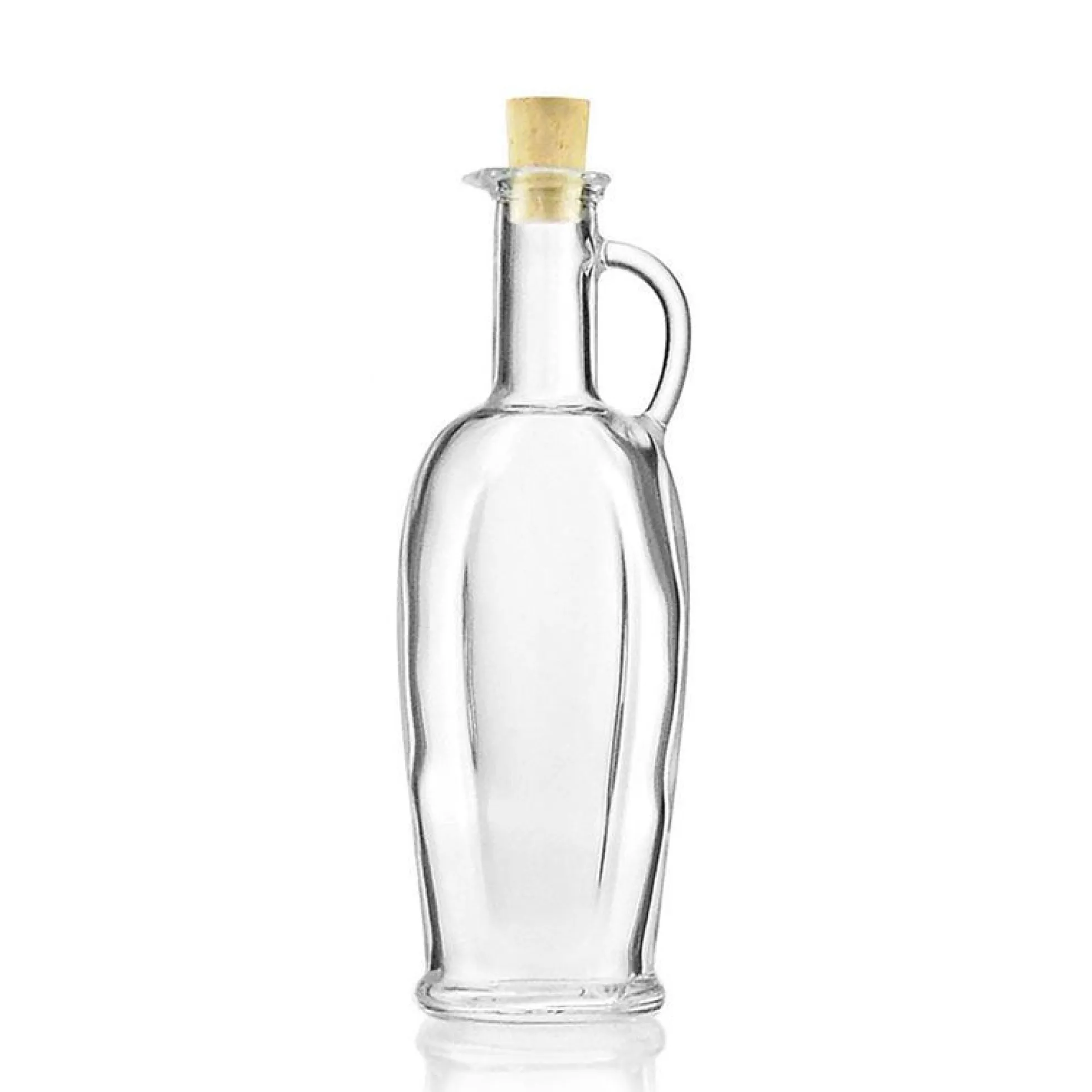 Bottiglia di vetro da 250 ml 'Eleganta', ovale, bocca: tappo di sughero